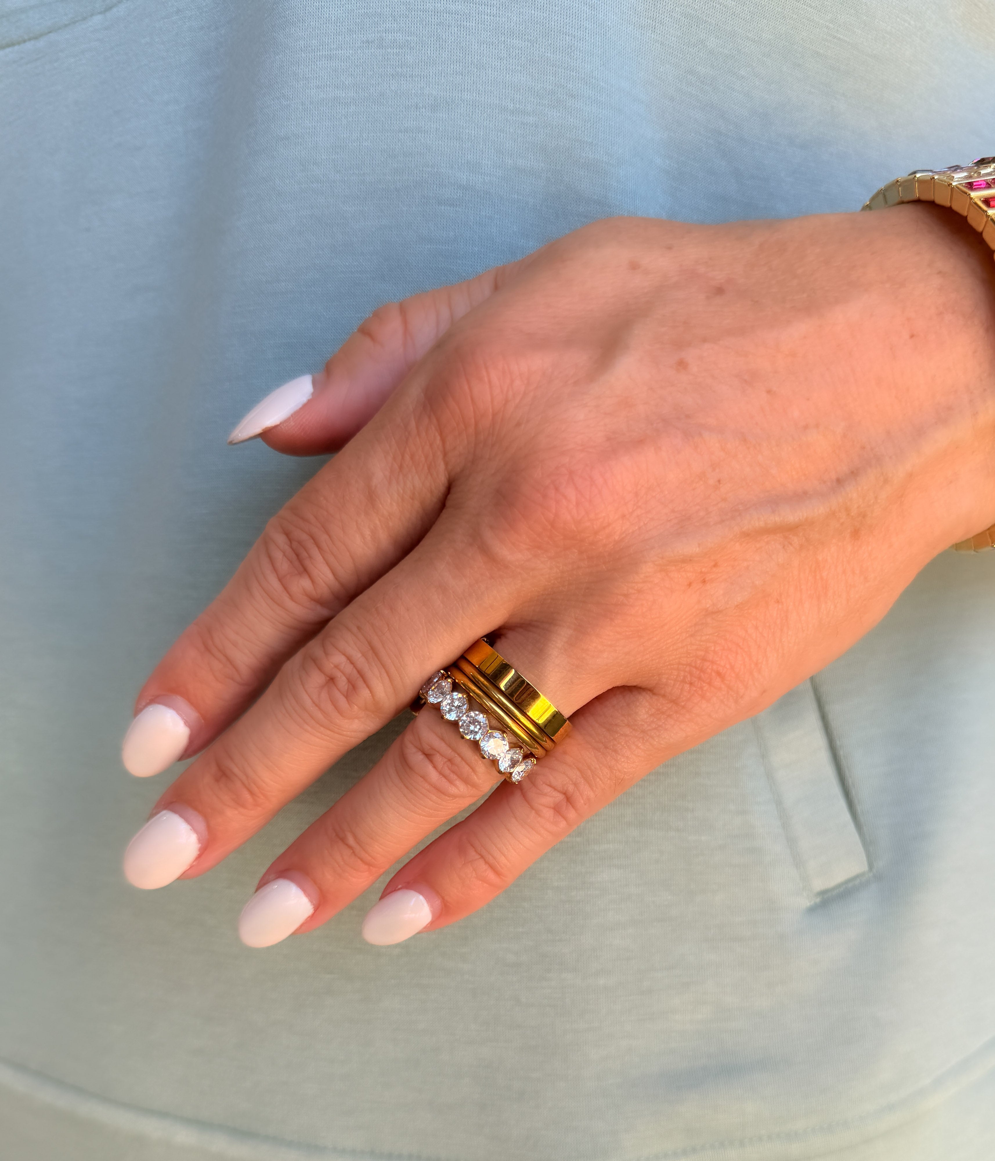 Gold Stacking Rings Set