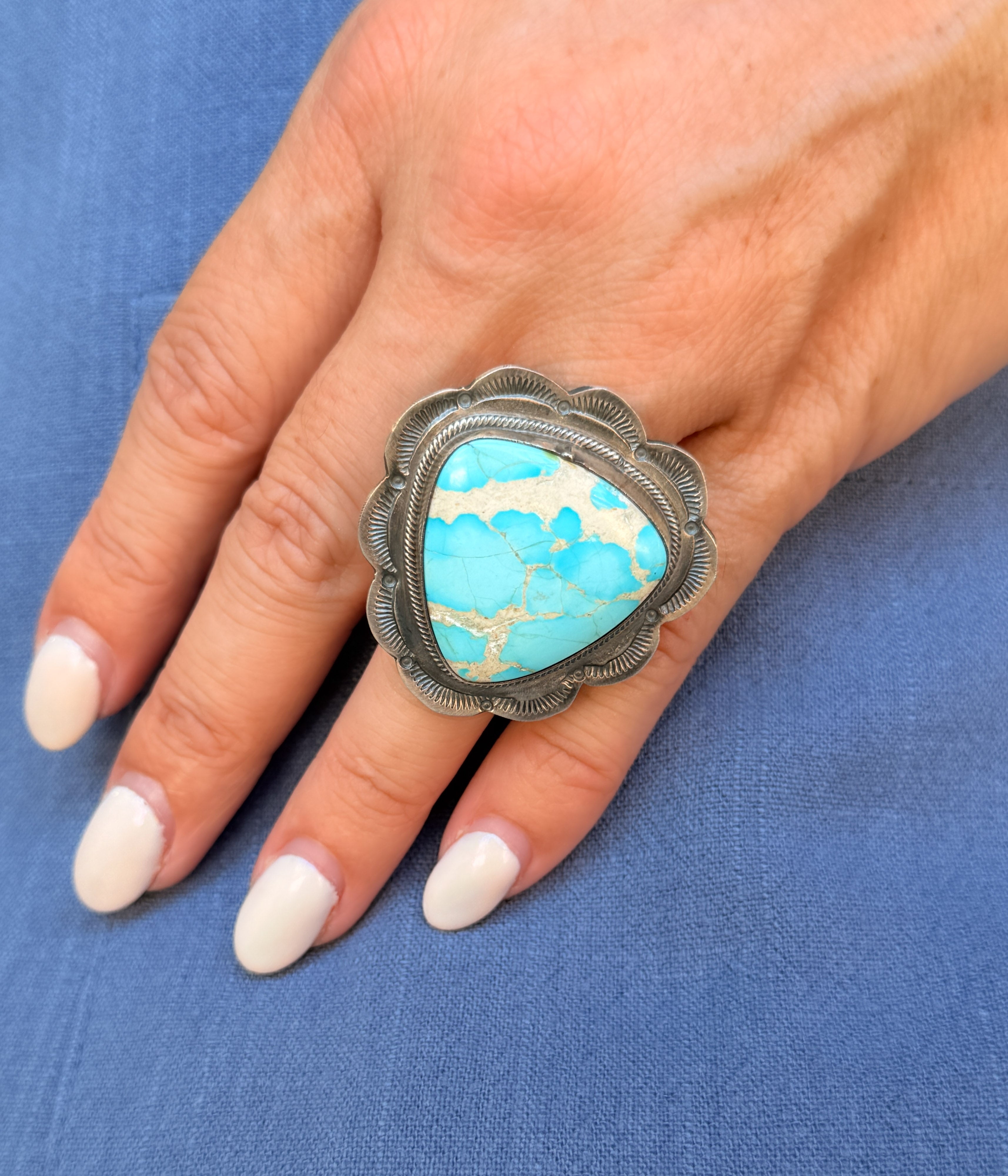 Kingman Turquoise Large Ring