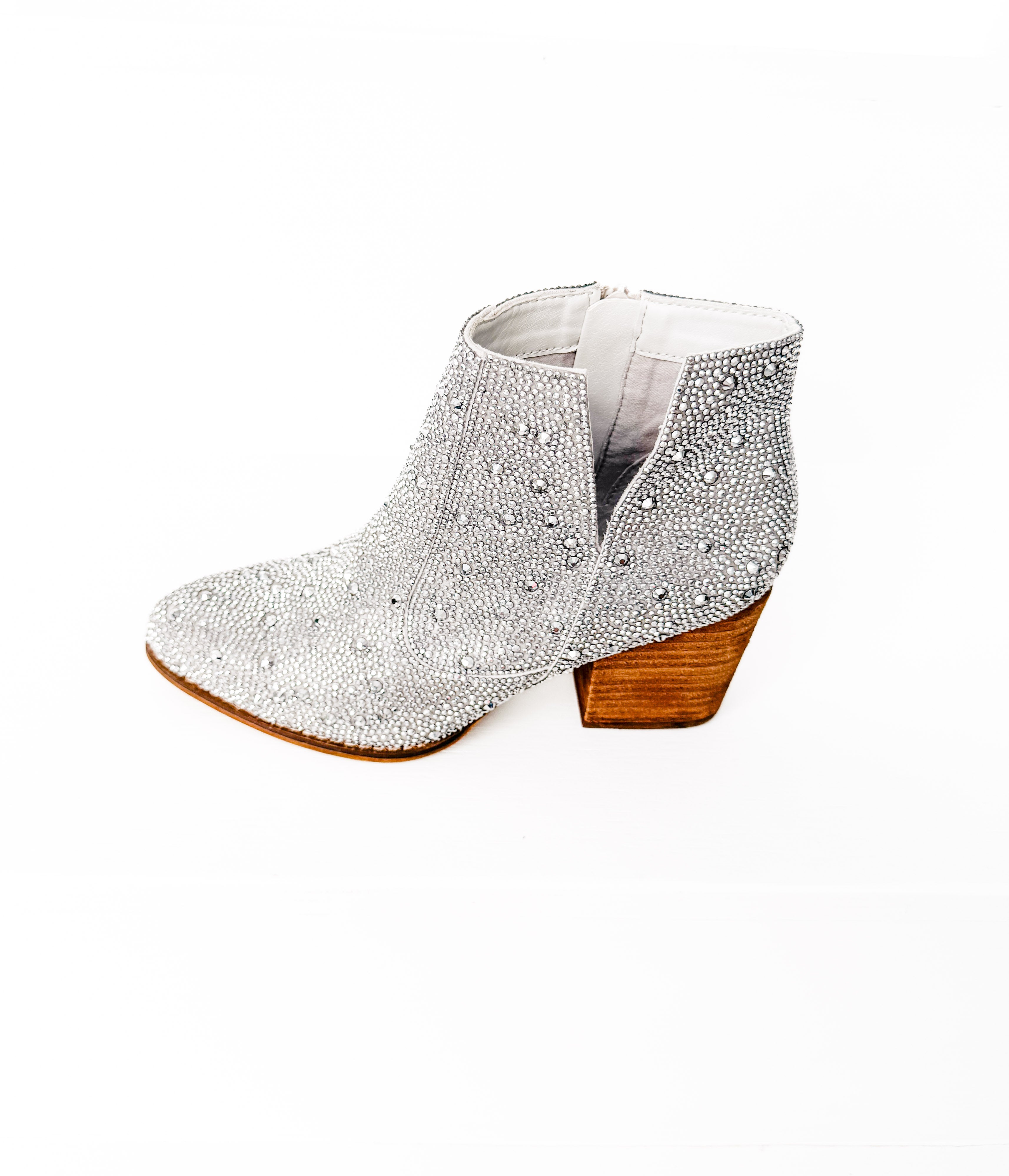 Shine Star Rhinestone Bootie in Silver - Rural Haze