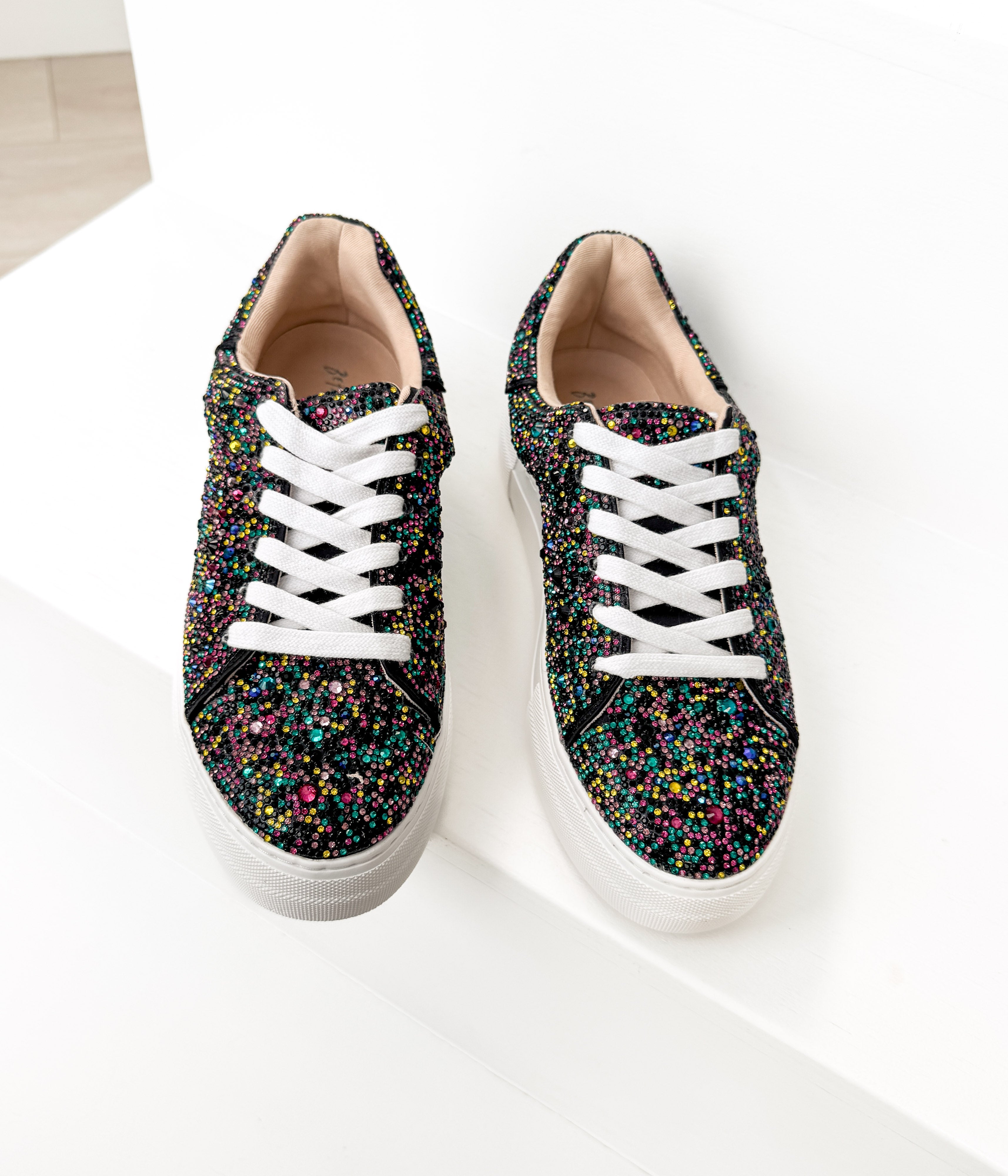 Sidny Sneaker in Black Multi Rhinestone