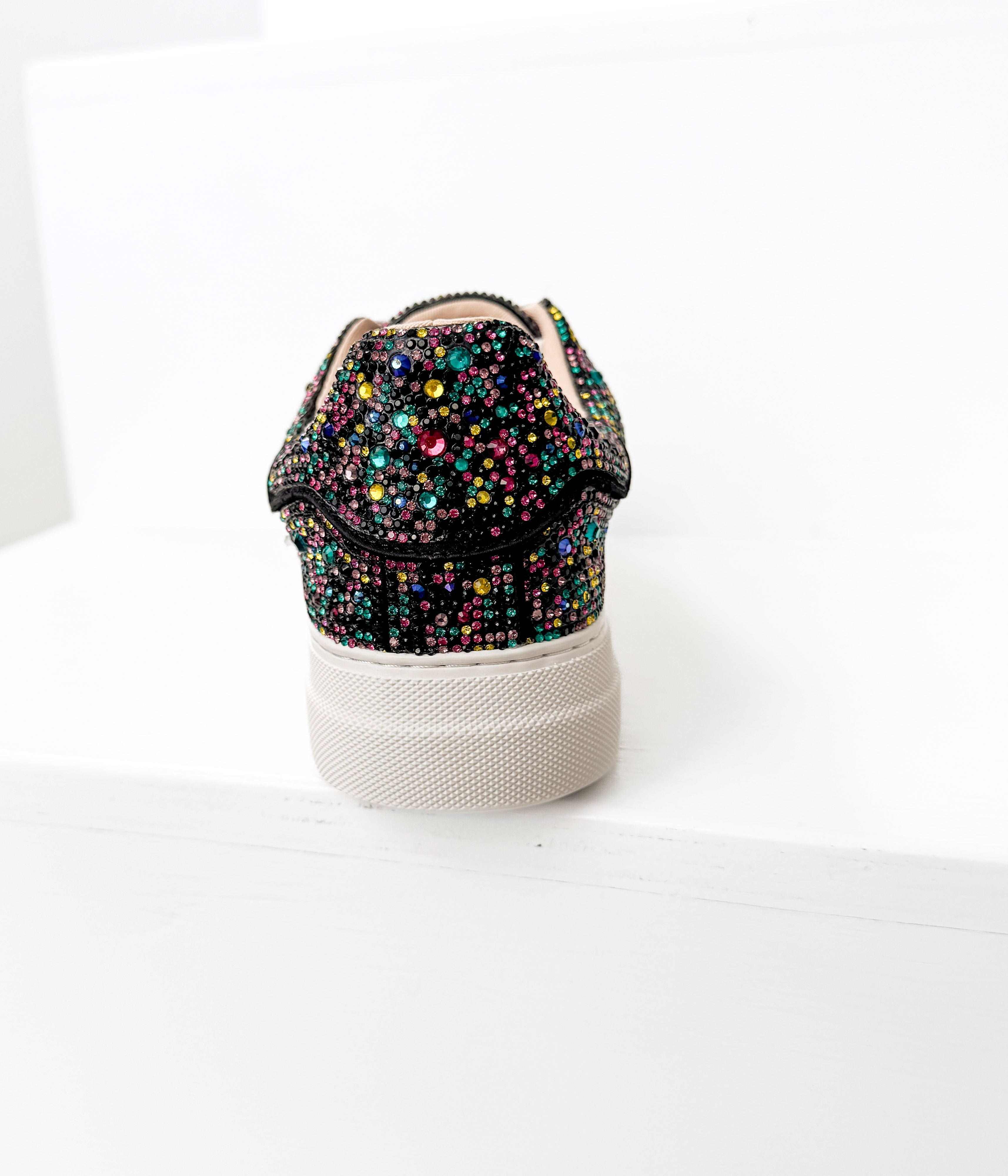 Sidny Sneaker in Black Multi Rhinestone