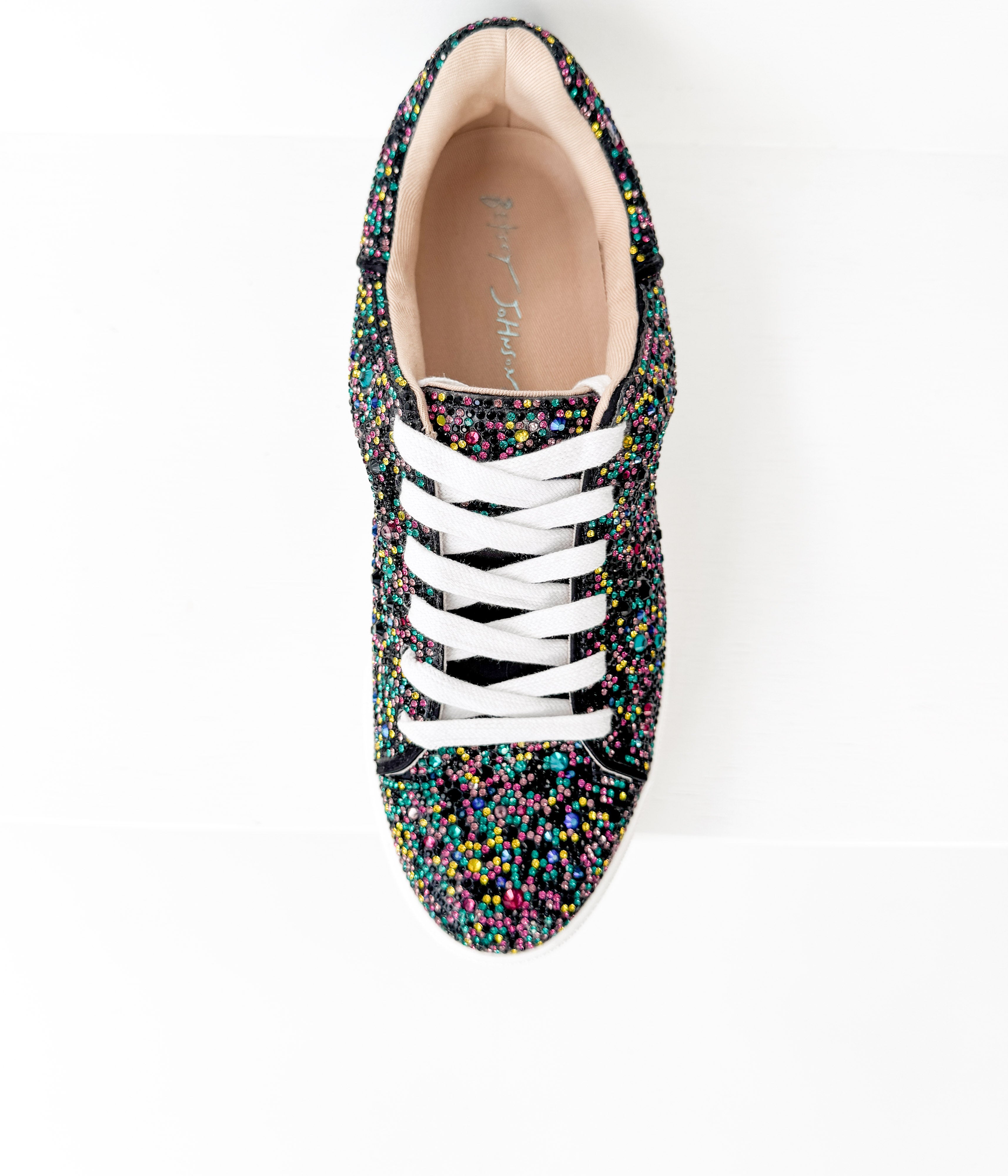 Sidny Sneaker in Black Multi Rhinestone