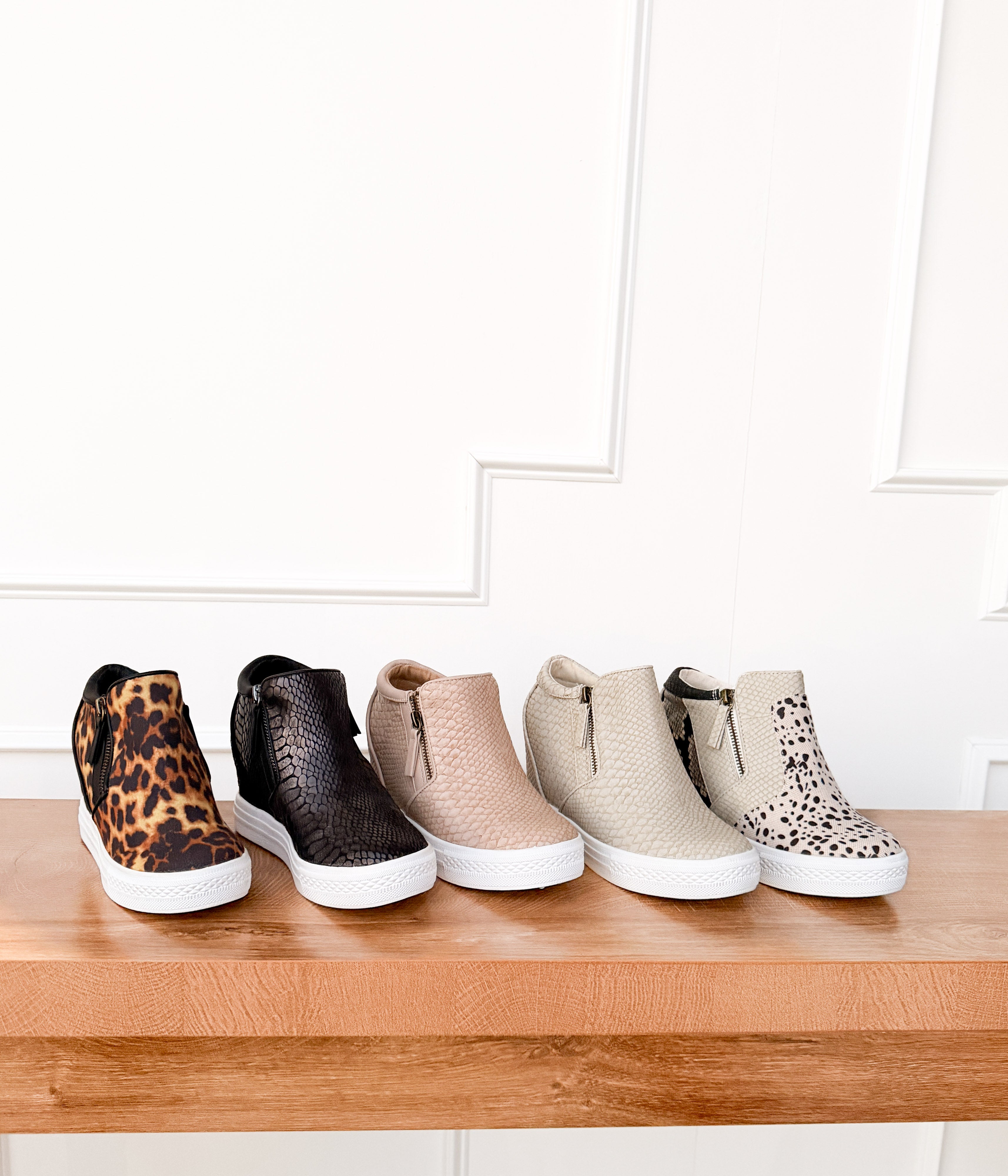Timmibelle Wedge Sneaker in Cream - Rural Haze