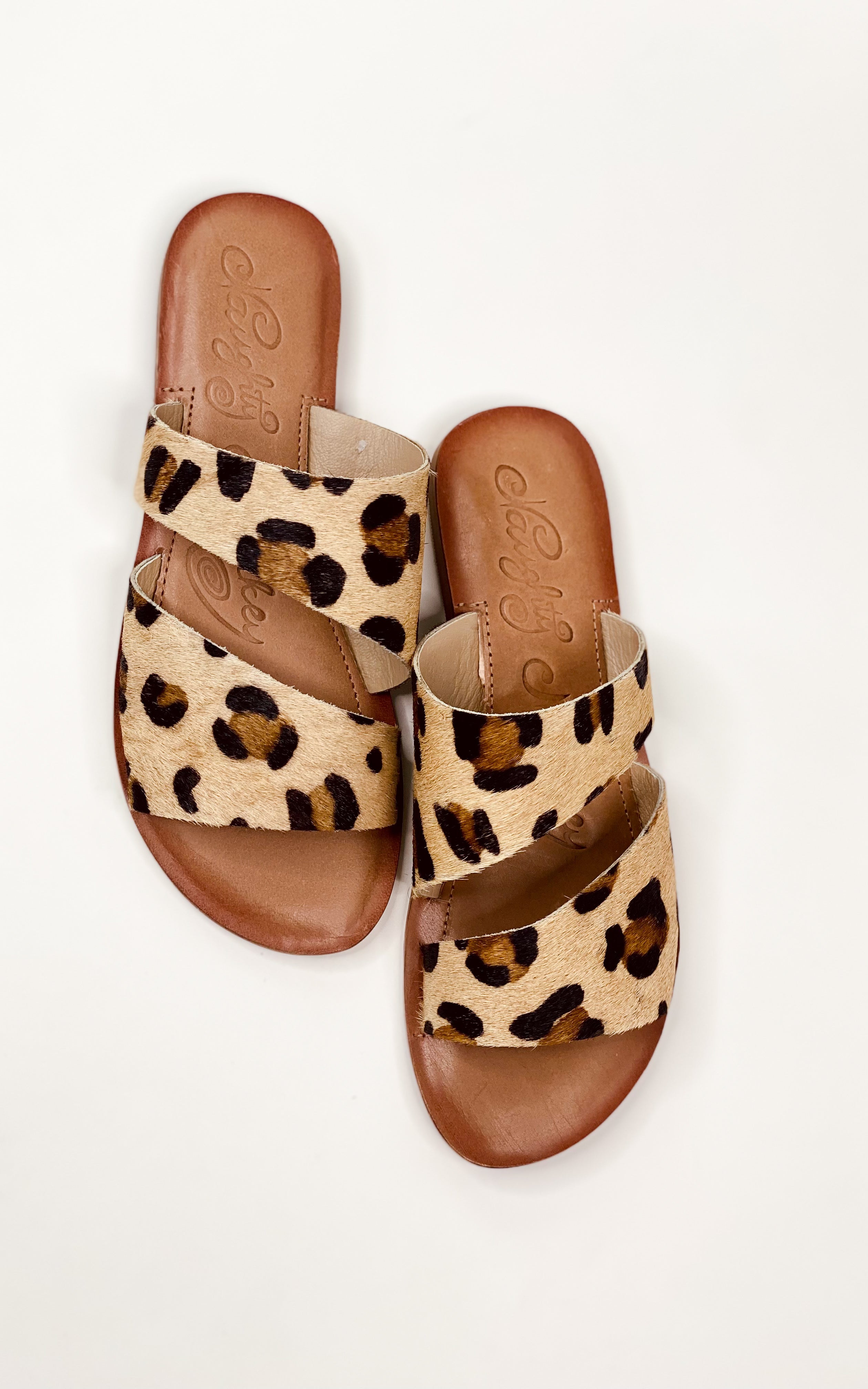 Spirited Dual Strap Slide in Leopard - Rural Haze