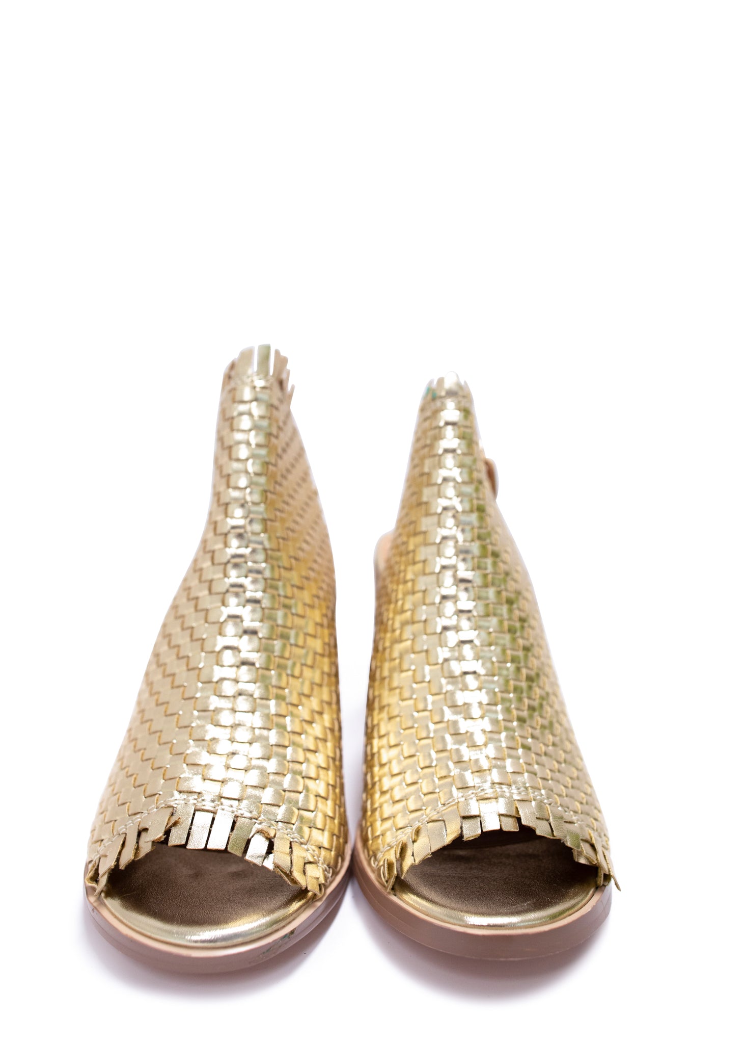 Starla Heeled Sandal in Metallic Gold