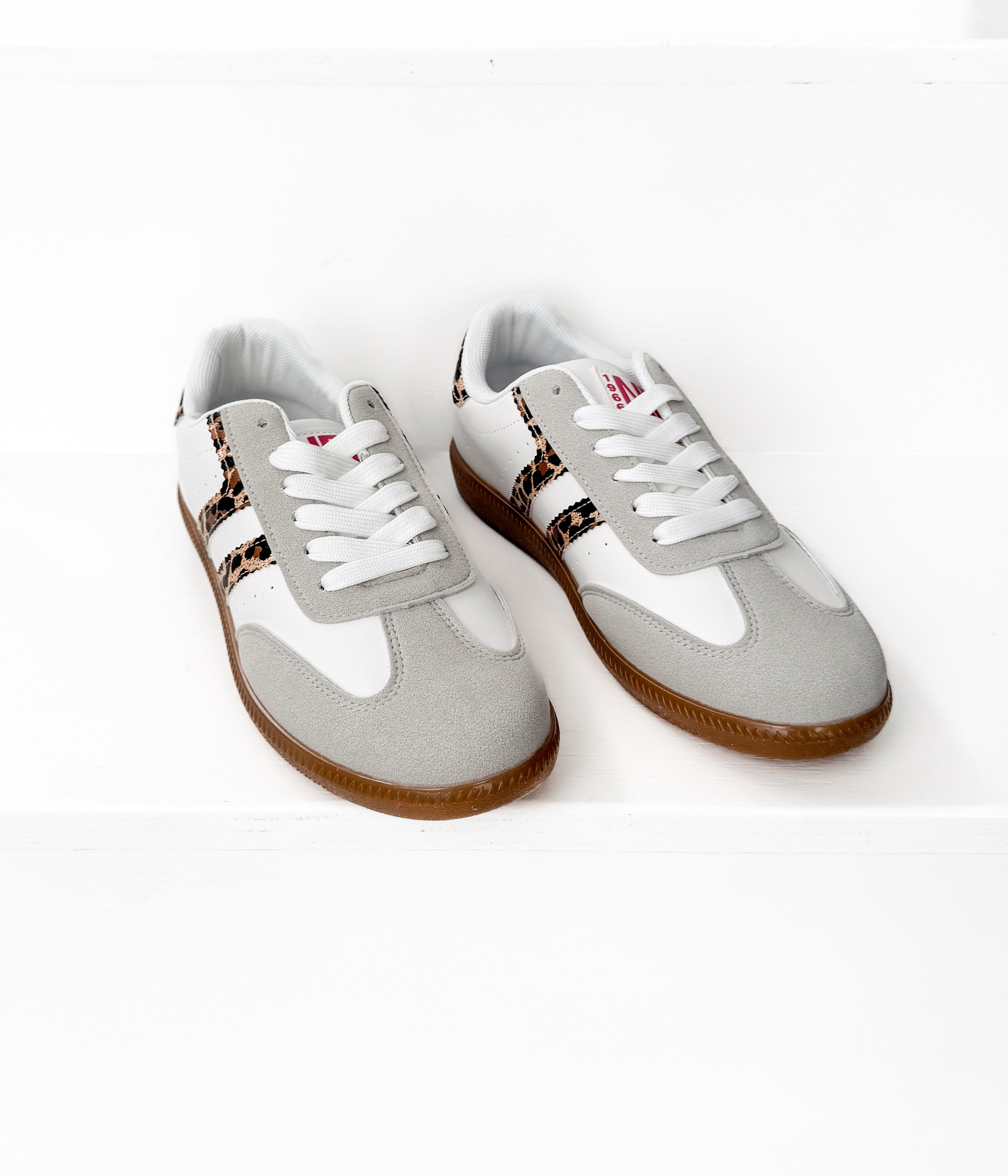 Stockholm Sneaker in White/Leopard