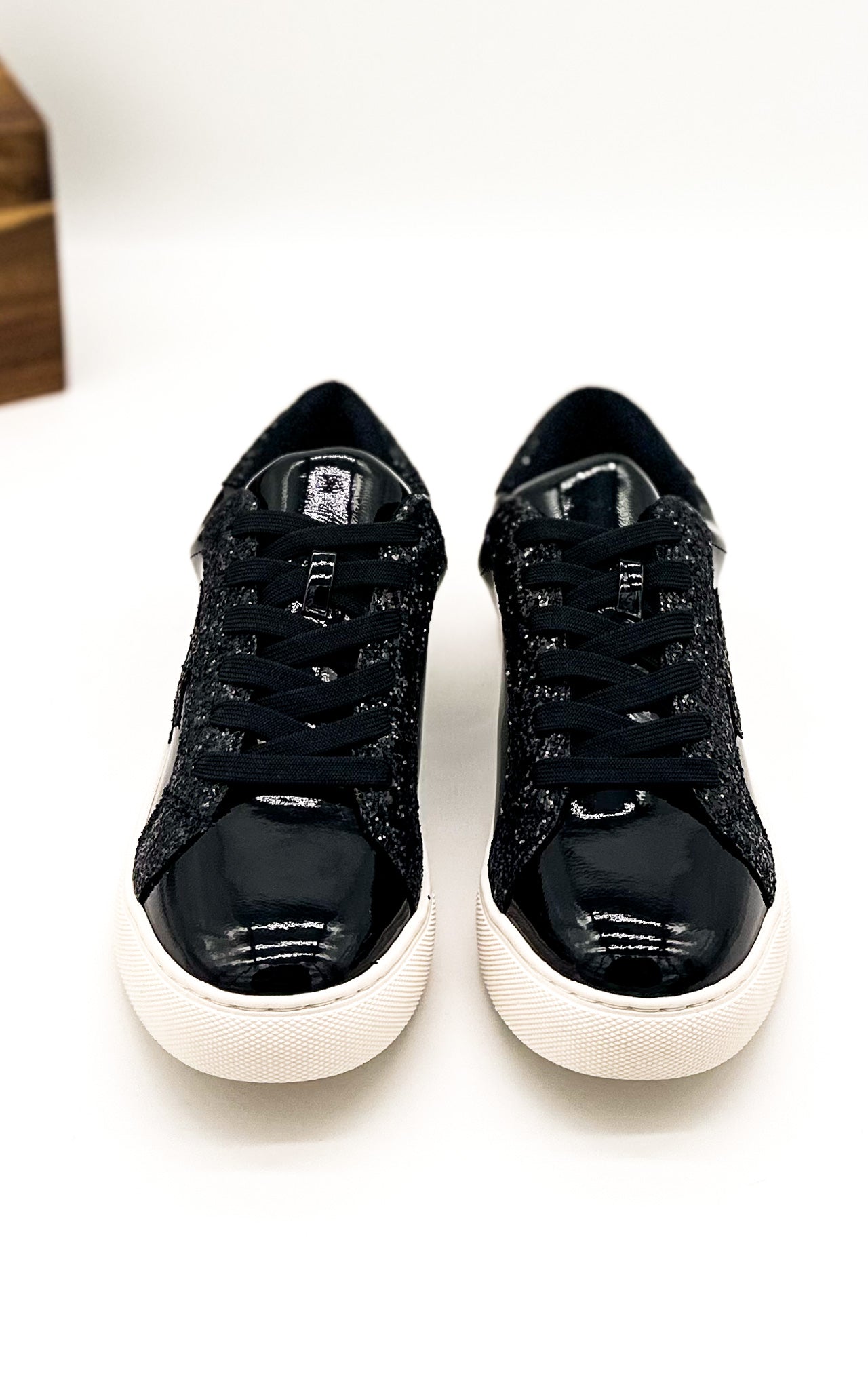 Corkys Supernova Sneaker in Black Patent