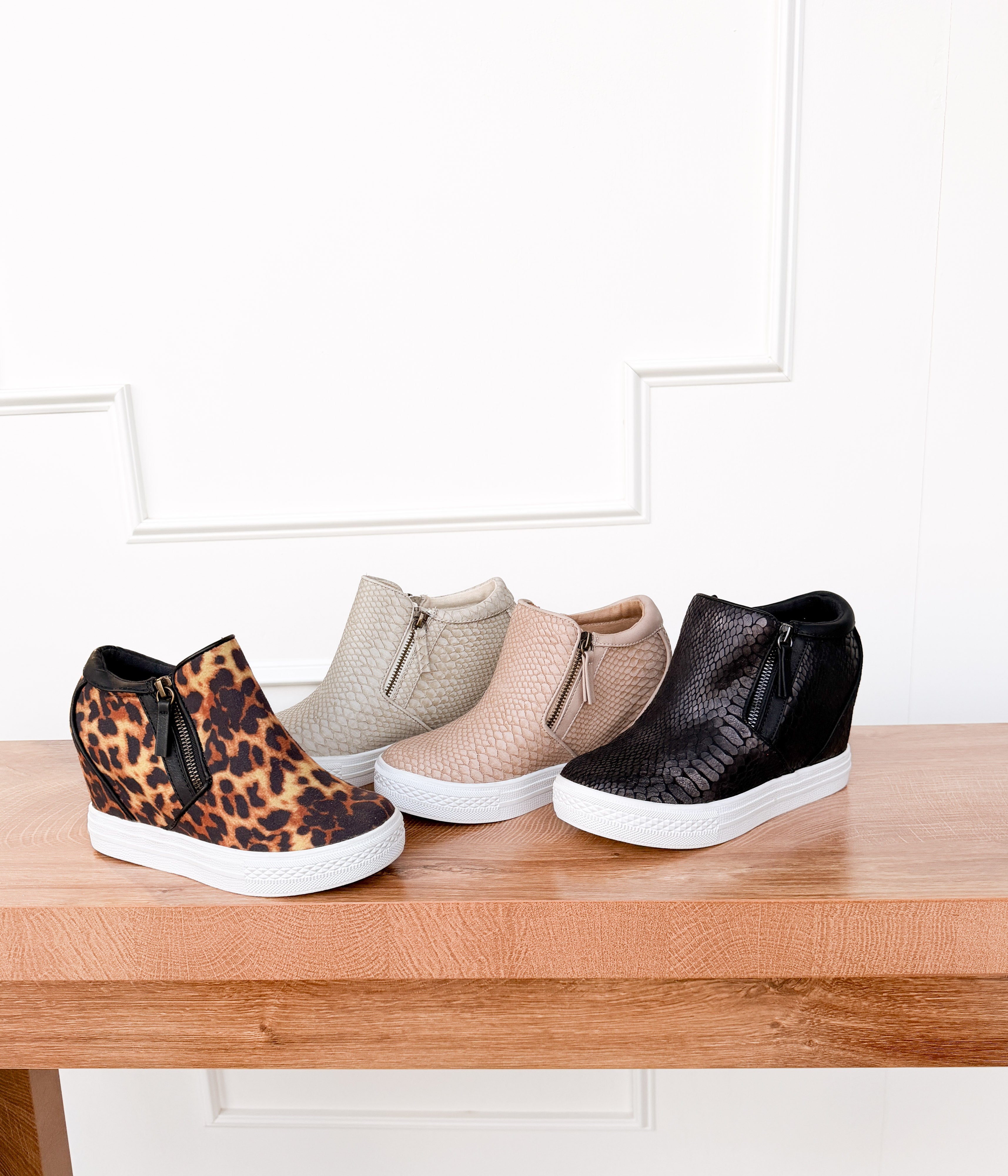 Timmibelle Wedge Sneaker in Blush - Rural Haze