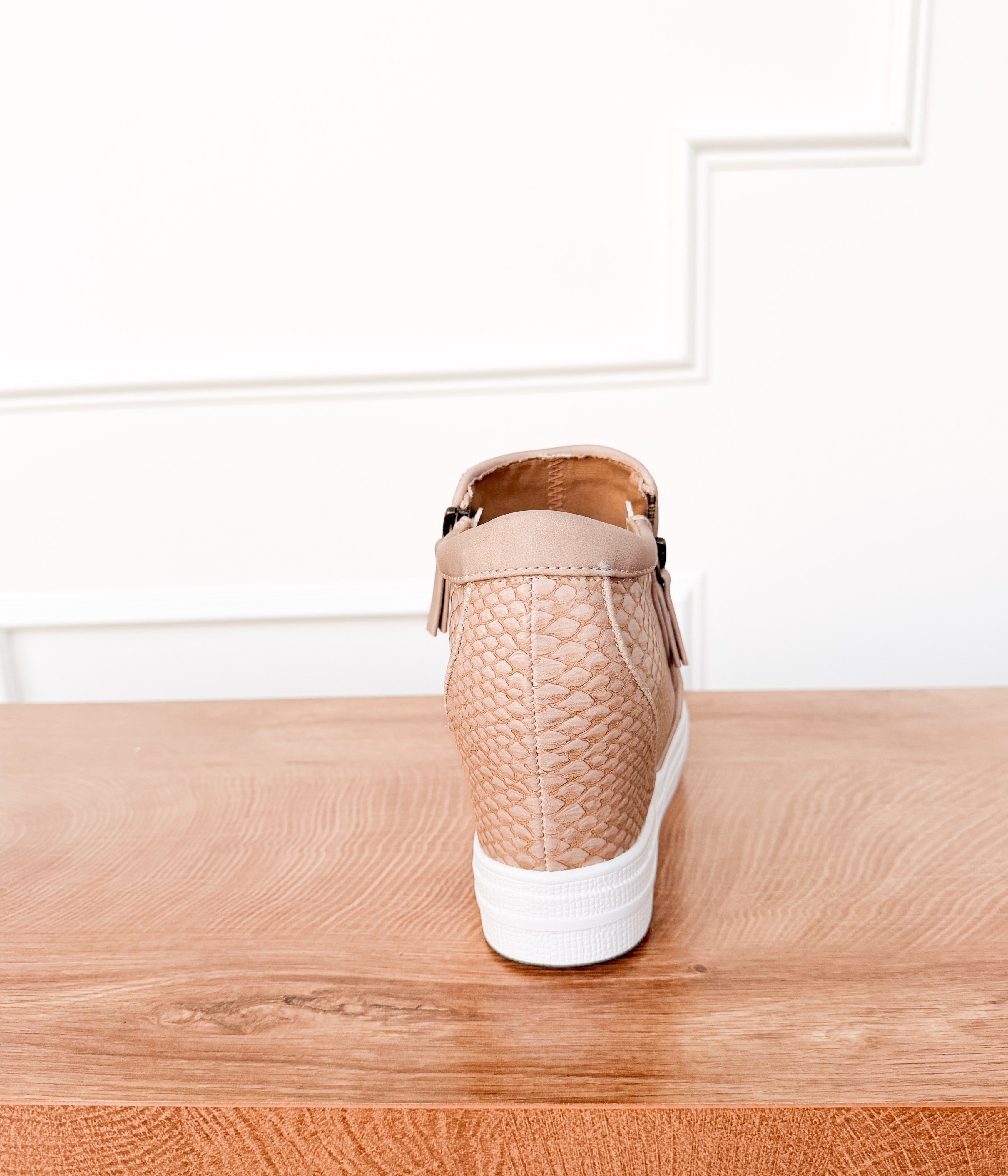 Timmibelle Wedge Sneaker in Blush - Rural Haze