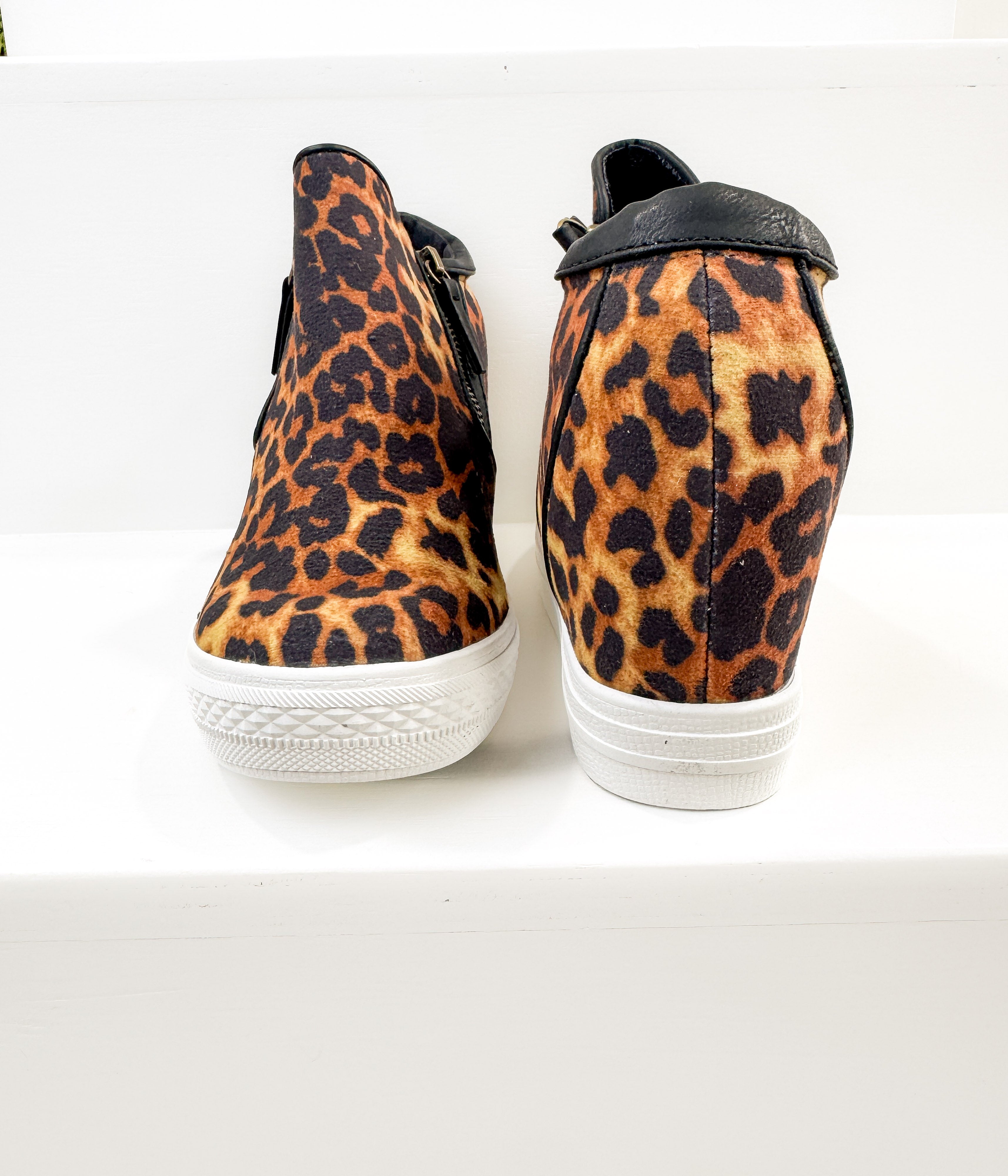 Timmibelle Hidden Sneaker Wedge in Leopard