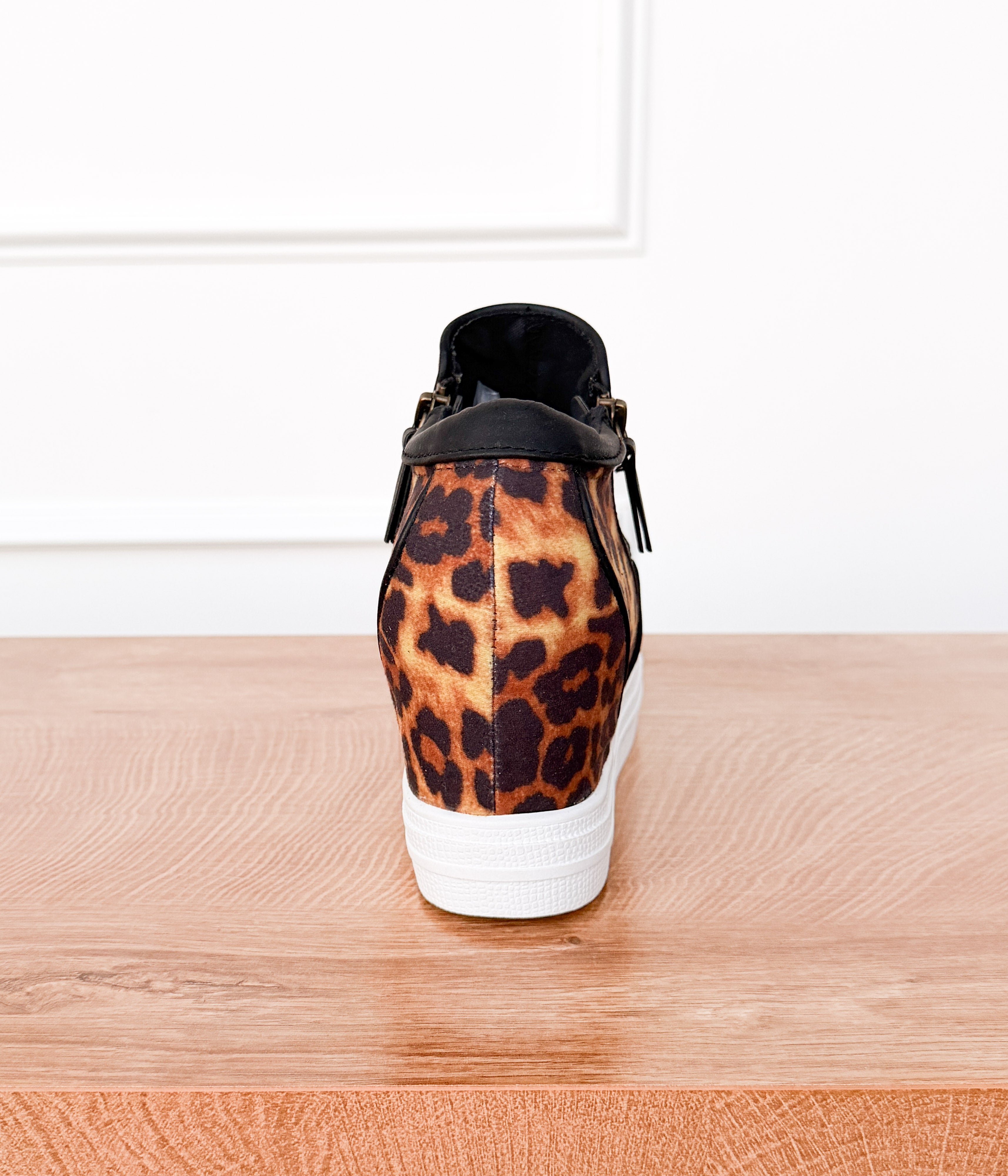 Timmibelle Hidden Sneaker Wedge in Leopard - Rural Haze