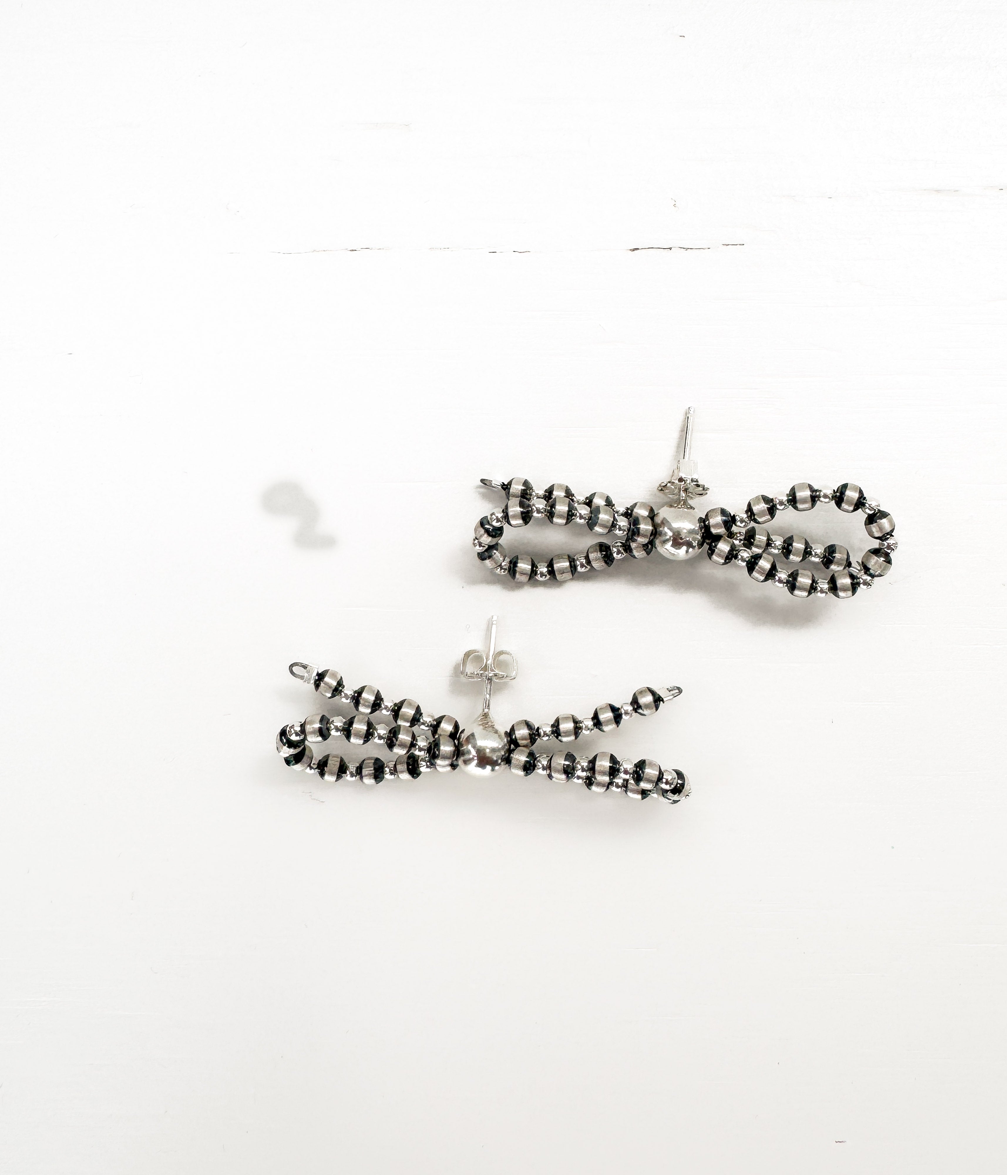 Silver Sage Bow Earrings