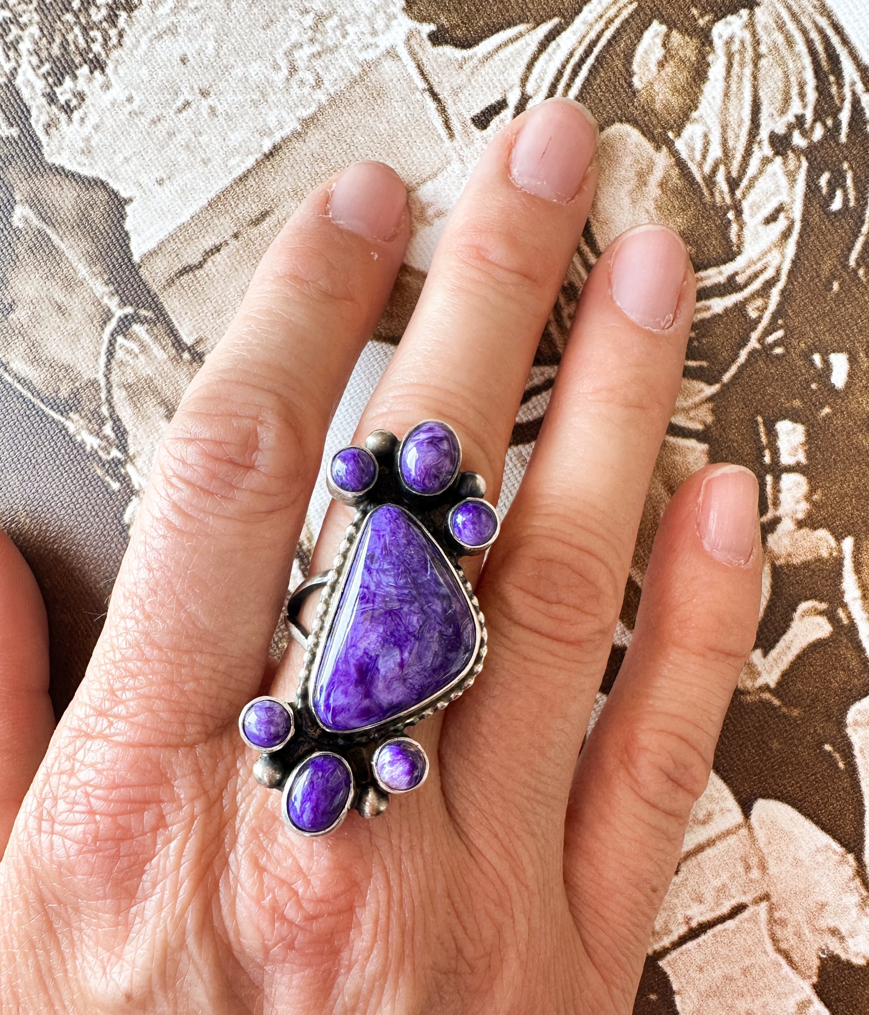 Lapis Cluster Ring - Rural Haze