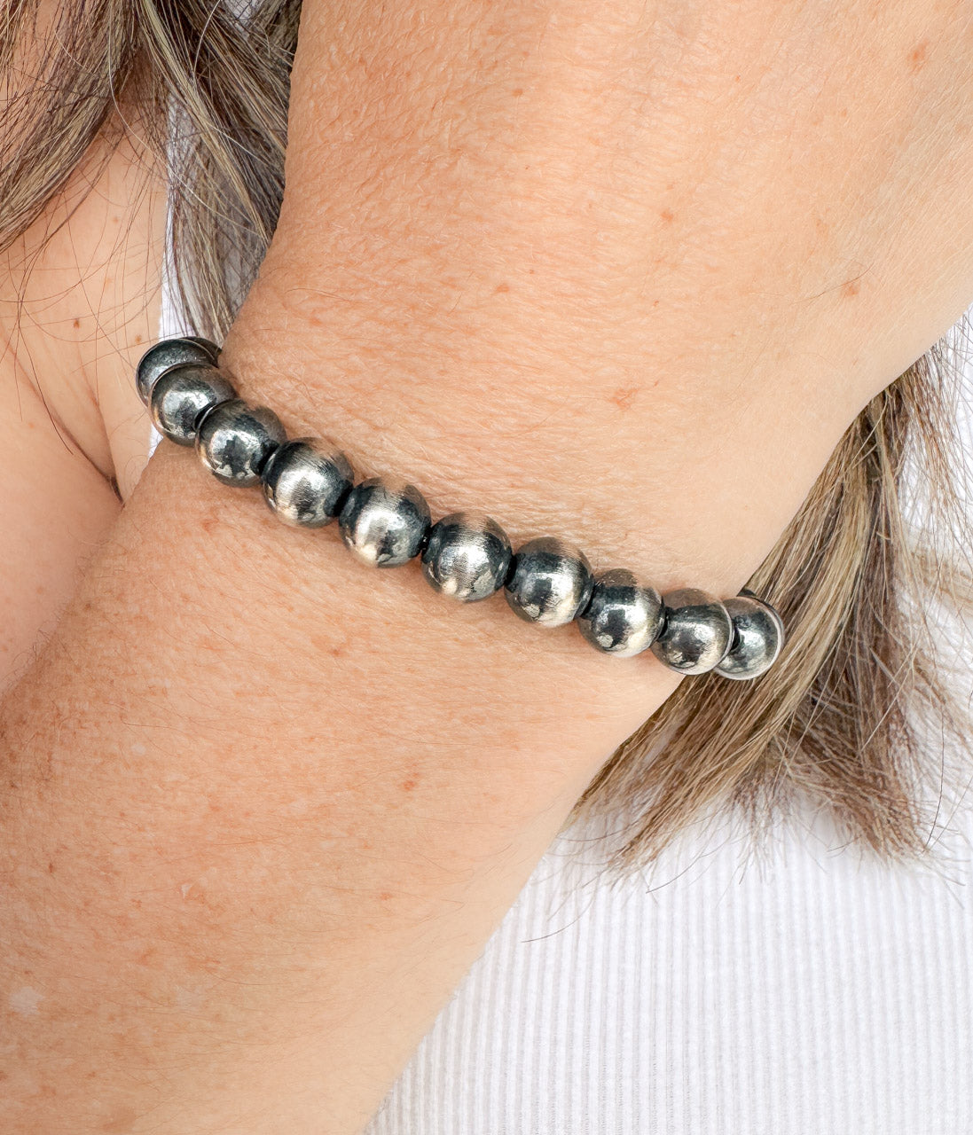 7mm Navajo Pearl Stretch Bracelet