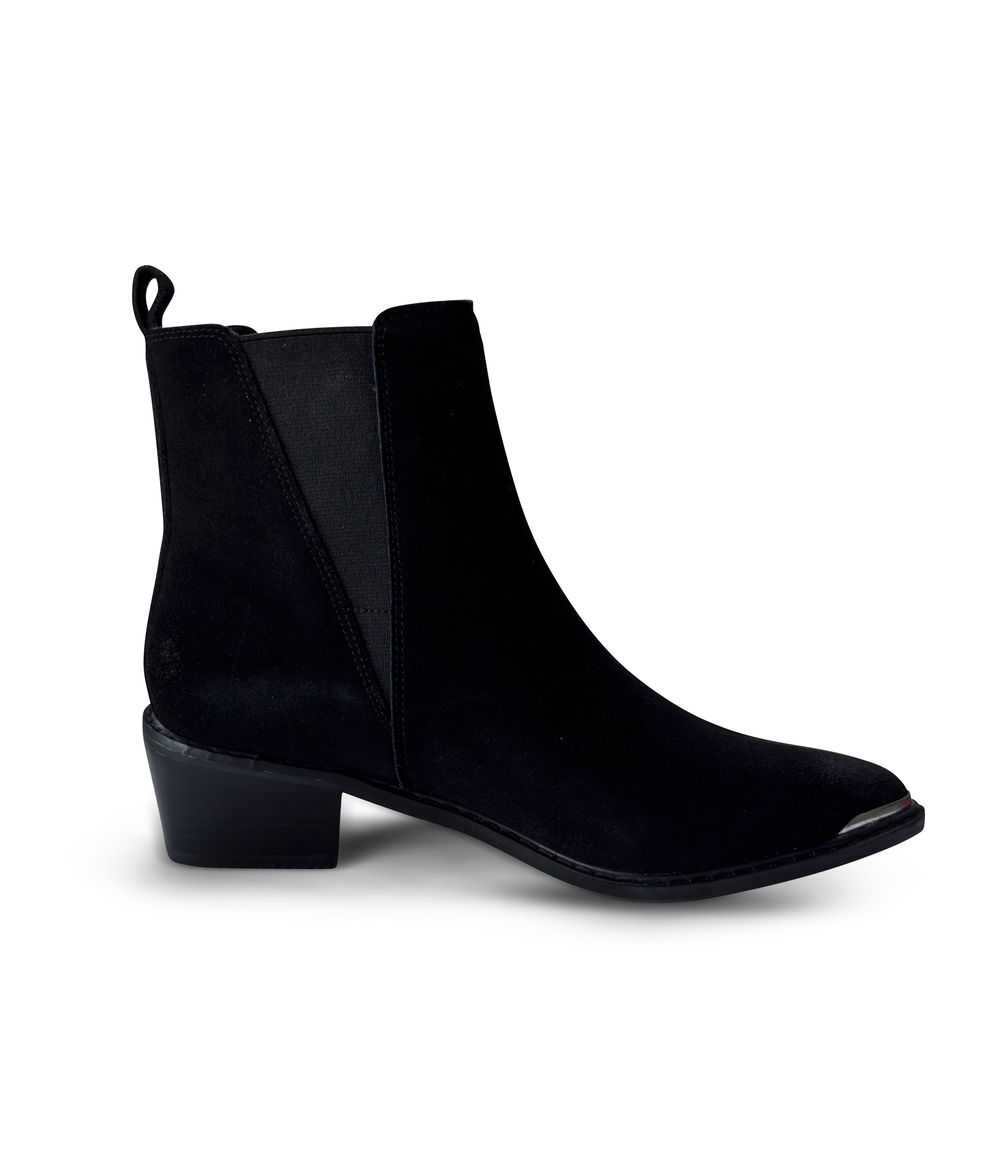 Wylie Suede Ankle Boot in Black - Rural Haze