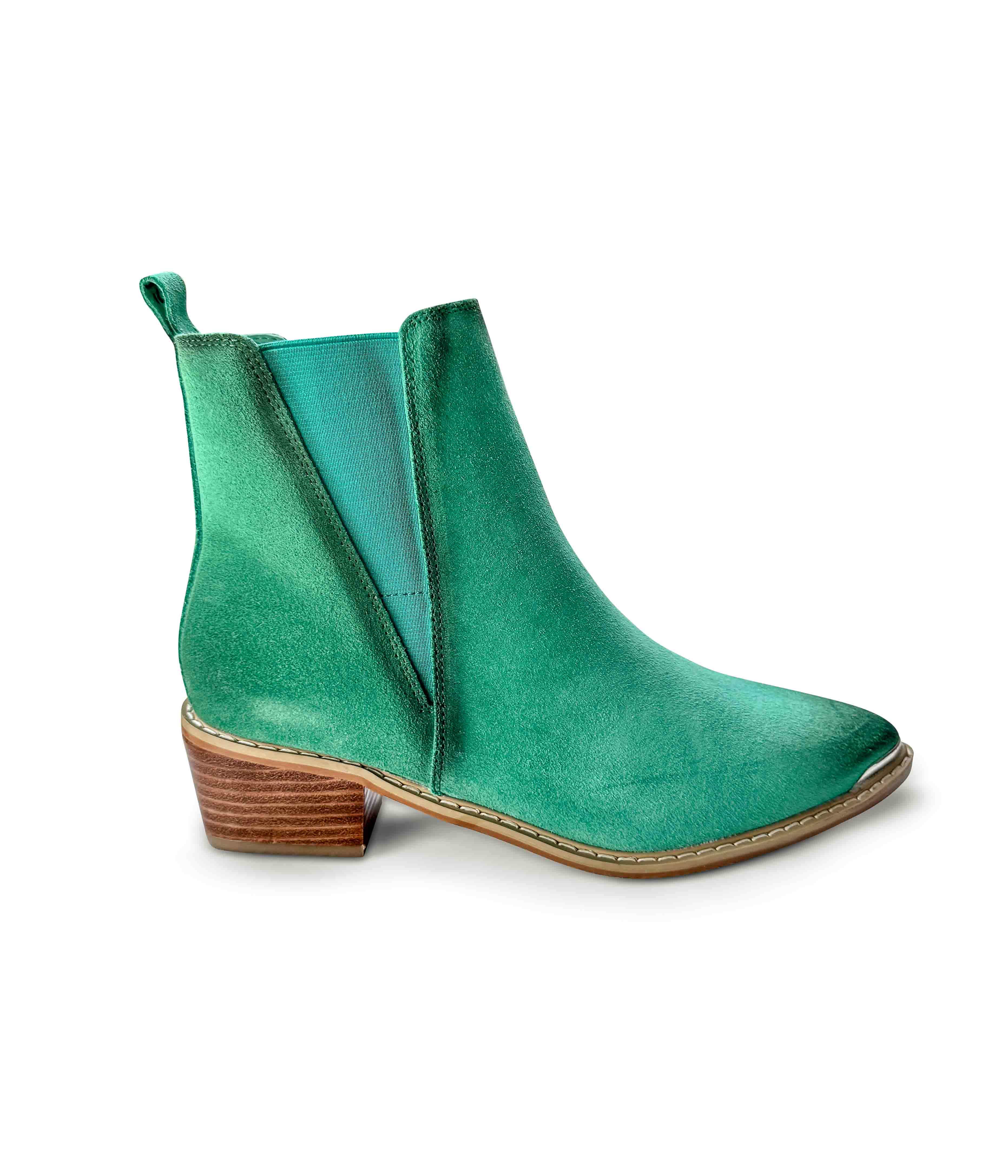 Wylie Suede Ankle Boot in Teal - Rural Haze