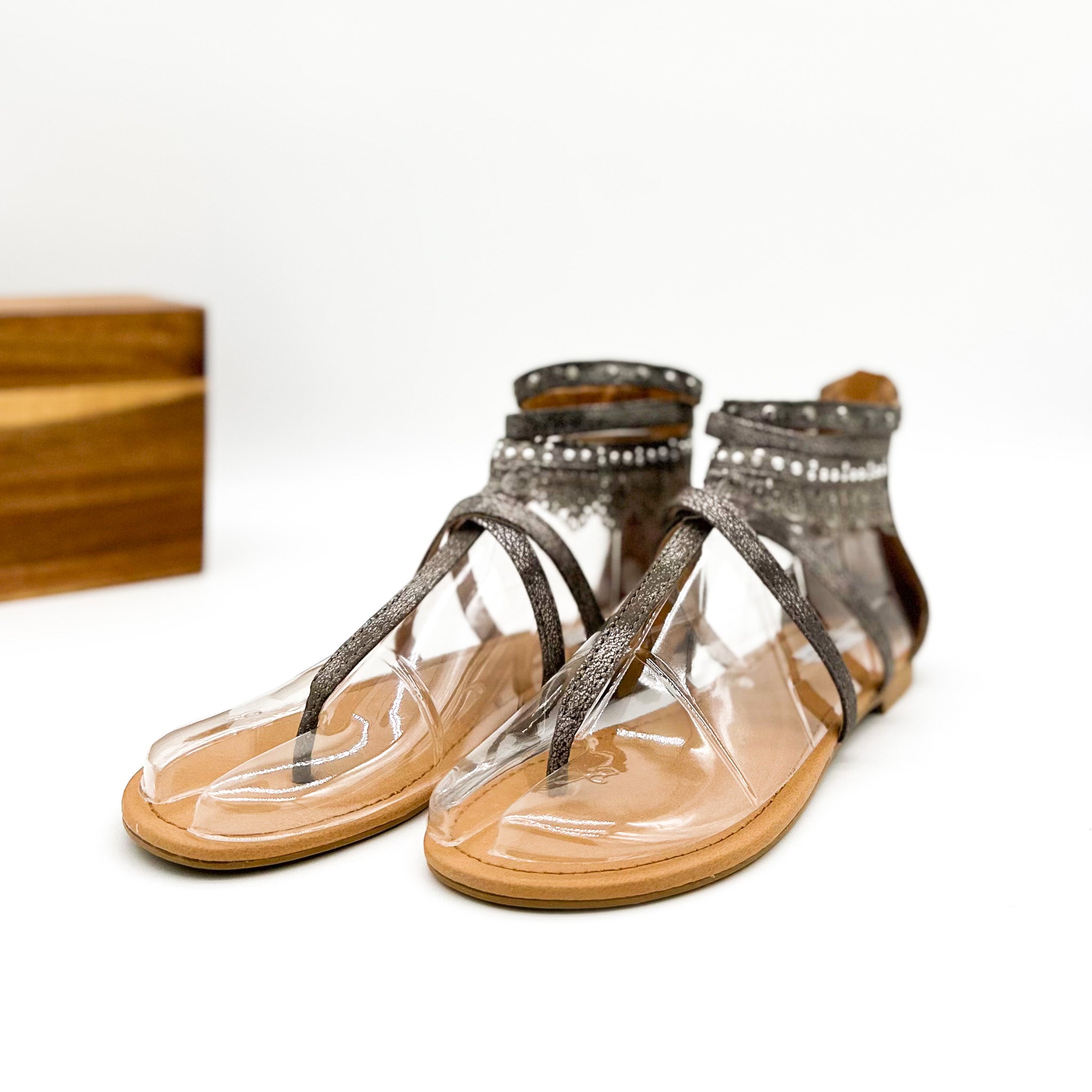 Not Rated Wyndow Sandals in Pewter