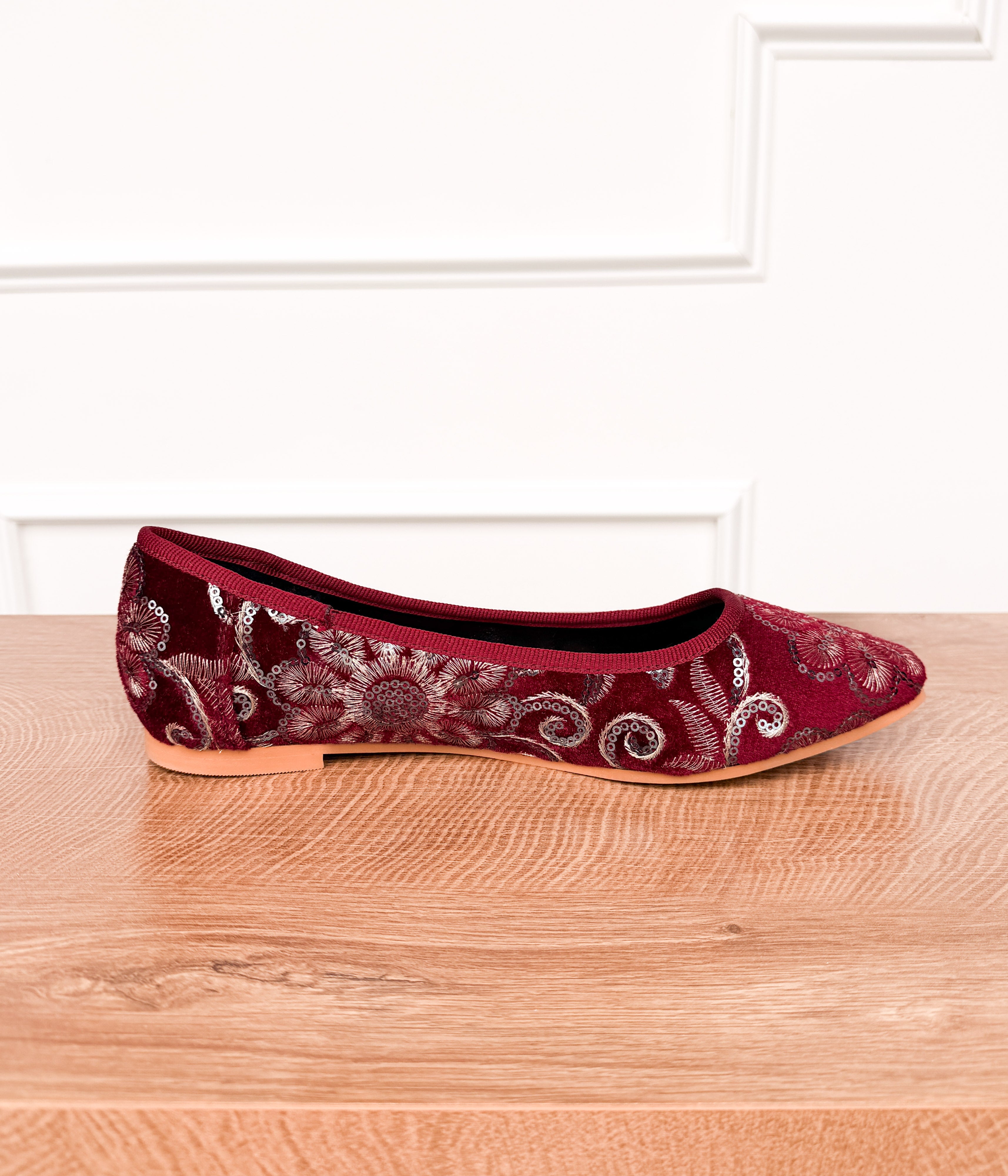 Yuna Flats in Burgundy - Rural Haze